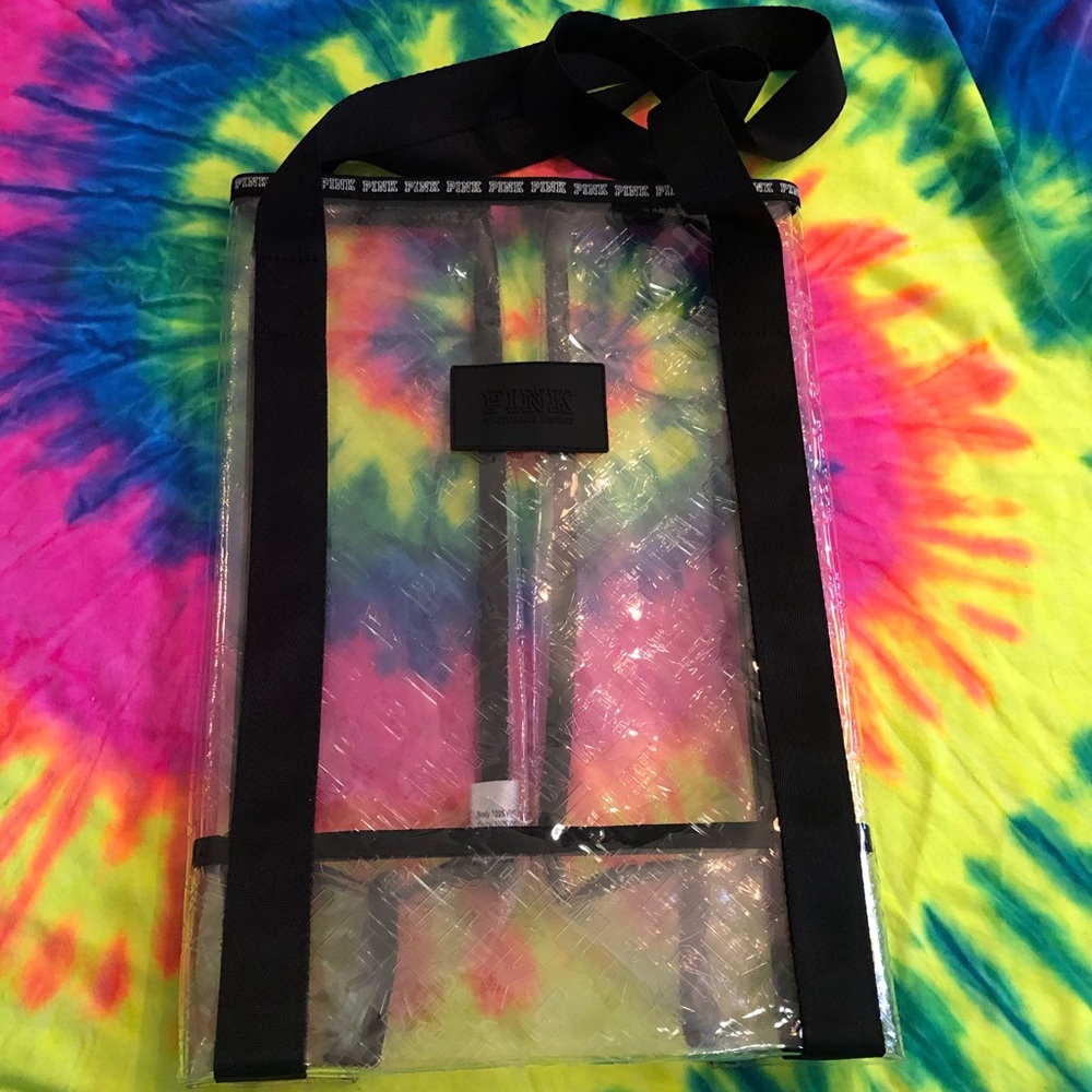 Pink clear tote